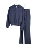 MAEBE 2-piecenavy Blue Daily Errands Collared Sweatshirt & Wide Leg Jogger Set UK XXS