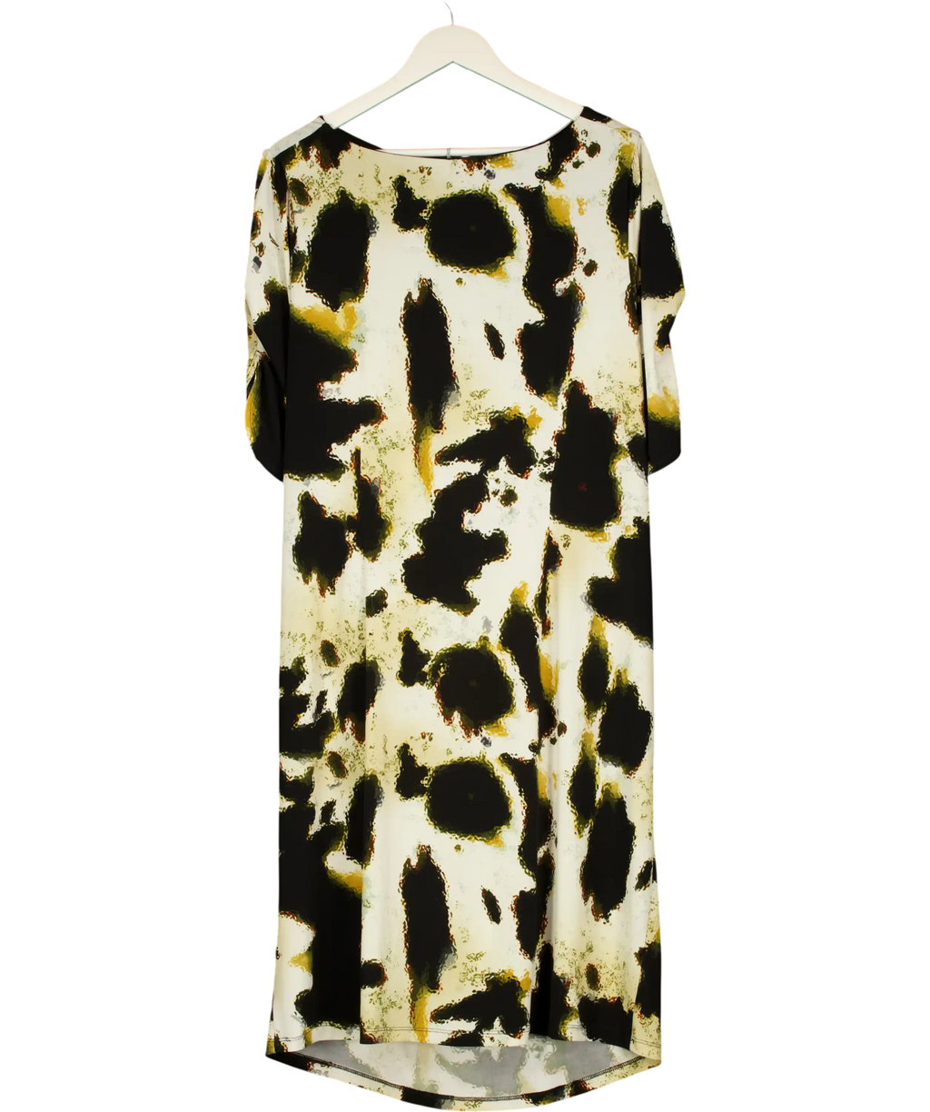 M&S Cream Collection Cream/ Black  Mix Shift Dress UK 22