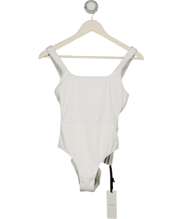 VARLEY White Kamila Swimsuit - Coconut Milk UK S