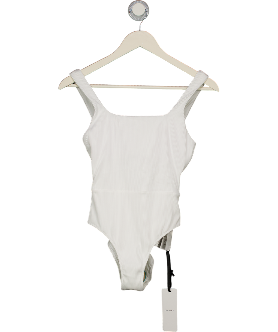 VARLEY White Kamila Swimsuit - Coconut Milk UK S