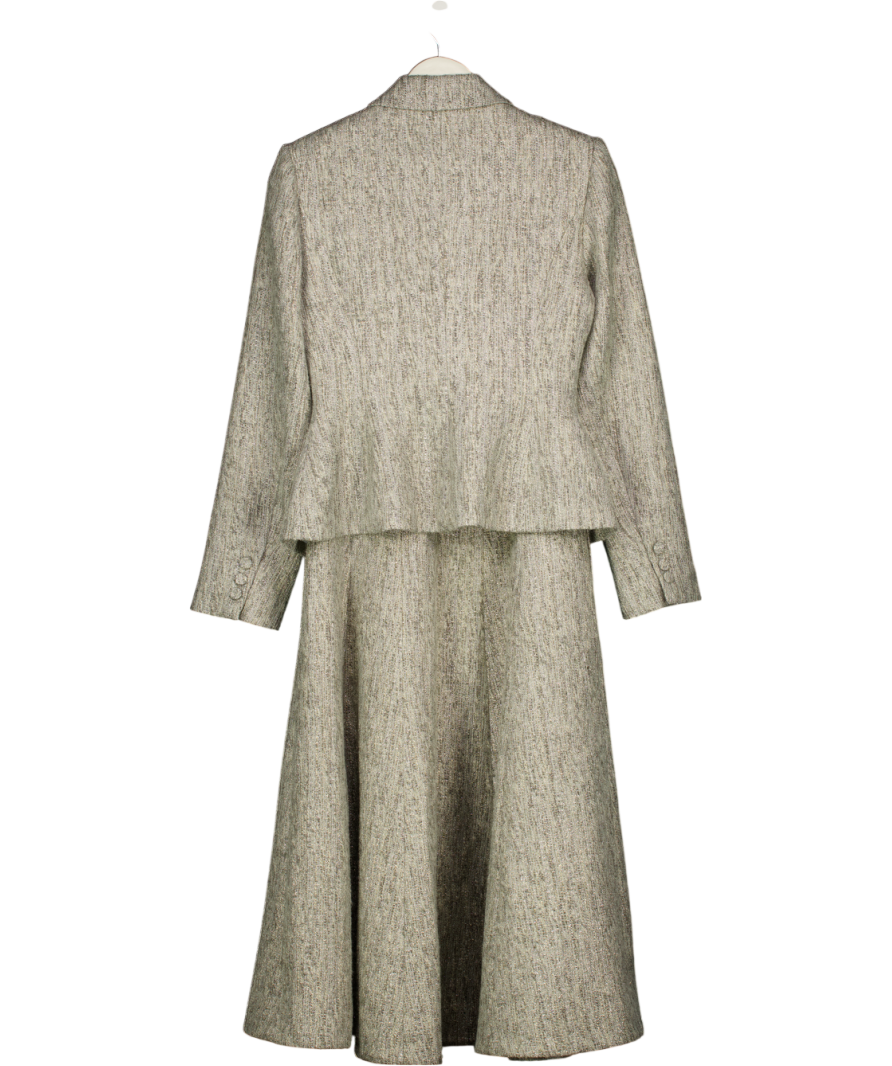 NANA JACQUELINE 2-piece Vanessa Grey Sparkle Tweed Blazer And Skirt Set UK M