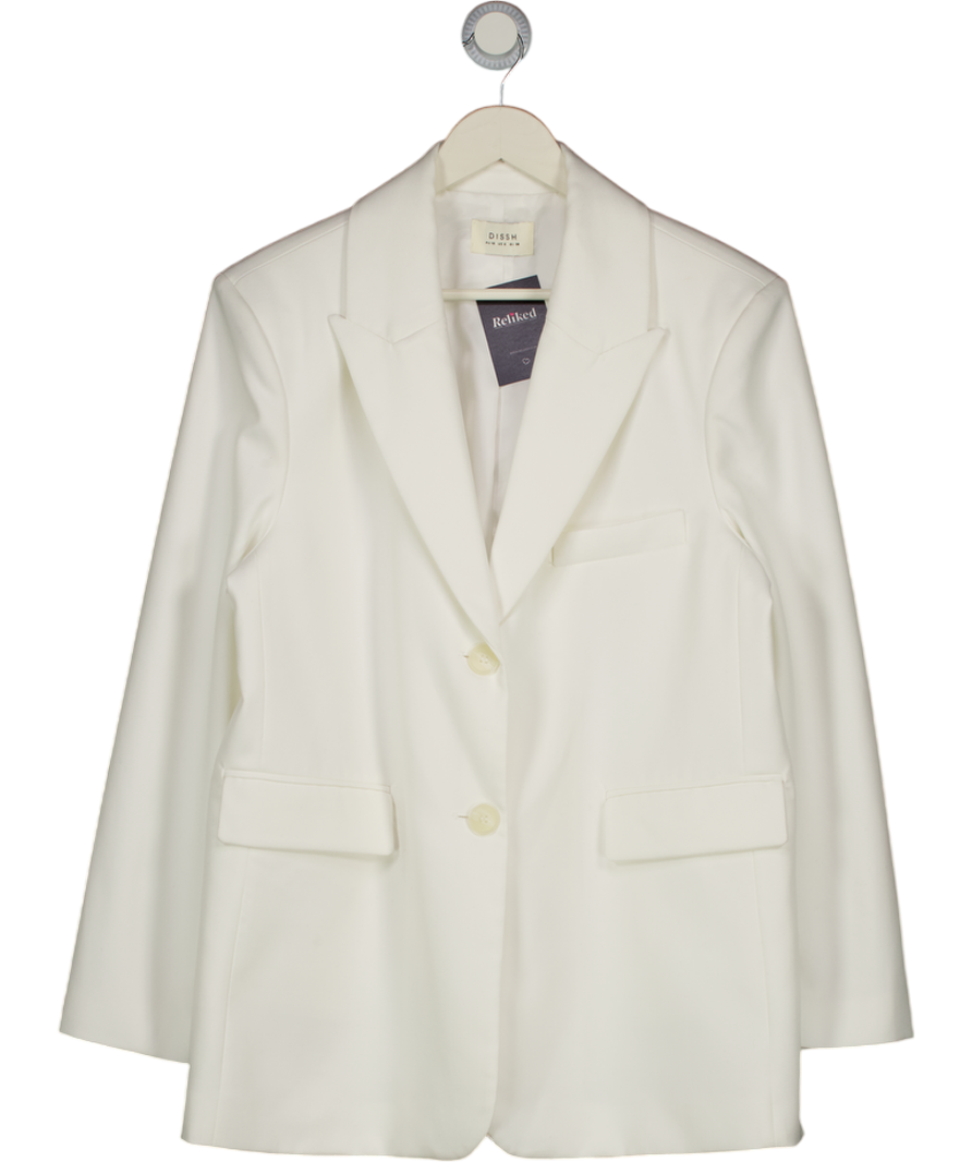 DISSH Ivory White Oversize Blazer UK 10