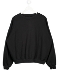 SKIMS Black Skims Cotton Fleece Classic Crew Sweat UK XL