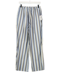 TOPSHOP Blue Stripe Poplin Pull On Wide Leg Trouser UK S