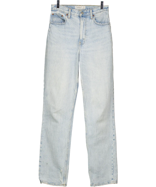 Abercrombie & Fitch Blue Curve Love Ultra High Rise 90s Straight Jeans Long W26