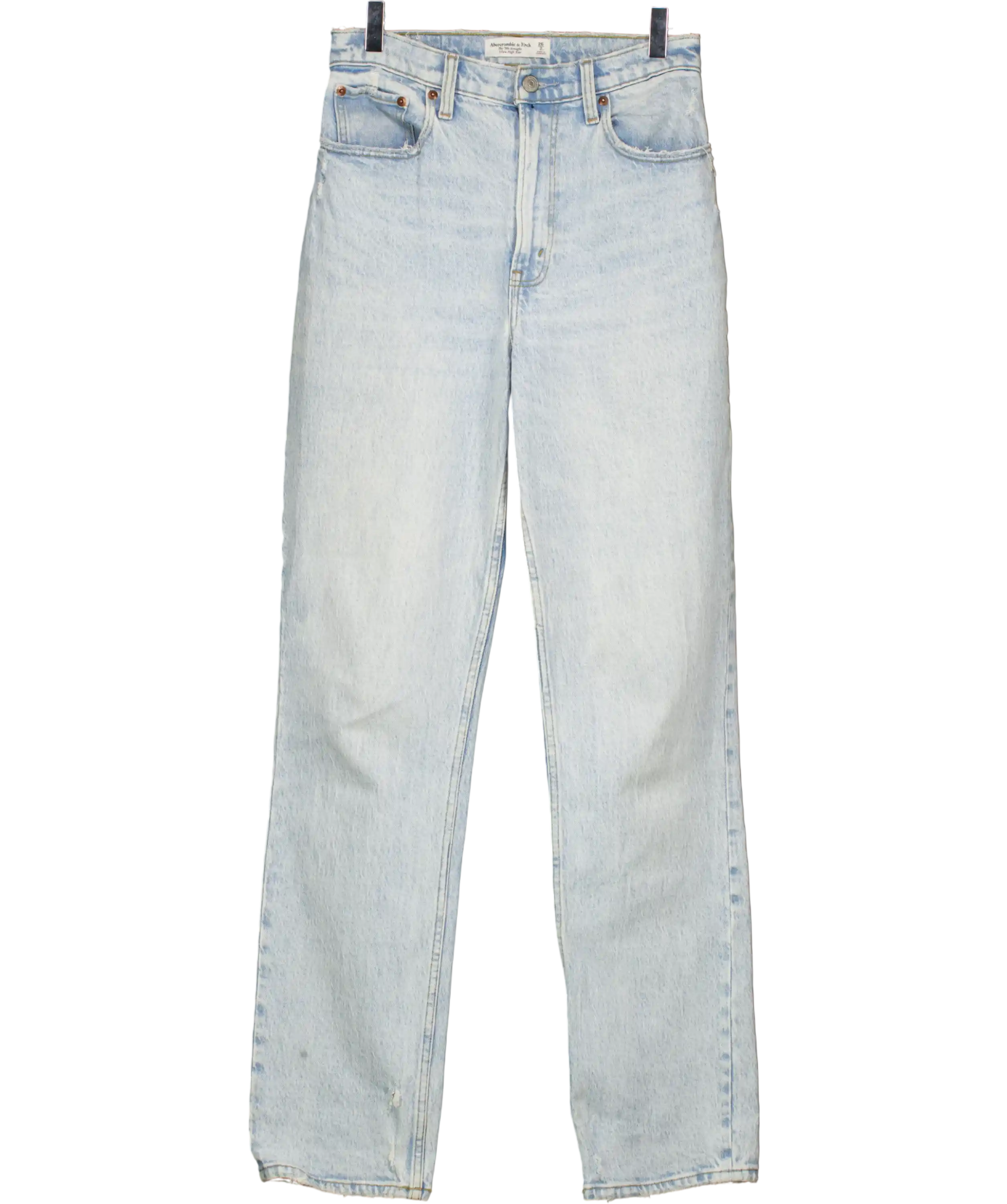 Abercrombie & Fitch Blue Curve Love Ultra High Rise 90s Straight Jeans Long W26