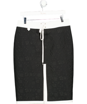 JULIE KEGELS Black / White Sue Floral Jacquard Skirt UK 10