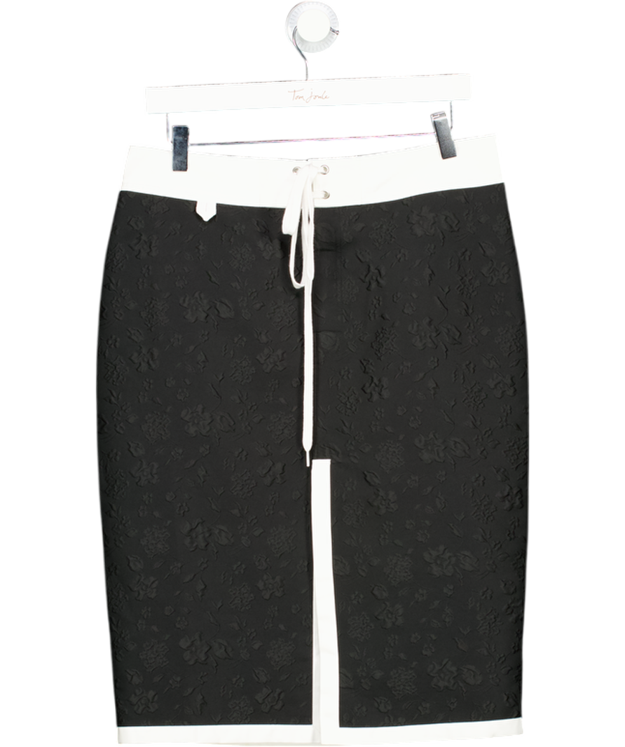 JULIE KEGELS Black / White Sue Floral Jacquard Skirt UK 10