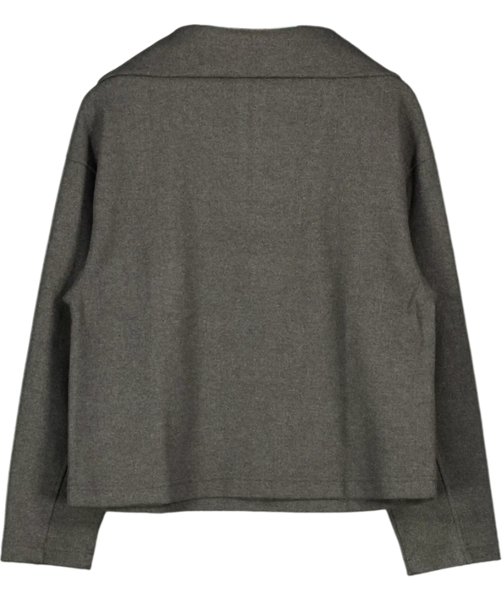 MANGO Grey Turtleneck Sweatshirt With Zip UK M