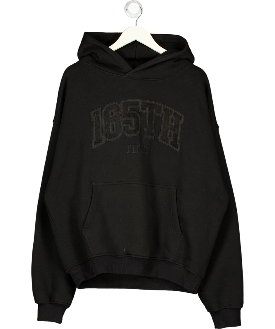 165TH FLOOR Core Heavyweight Hoodie Washed Black UK L
