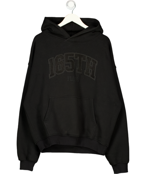 165TH FLOOR Core Heavyweight Hoodie Washed Black UK L