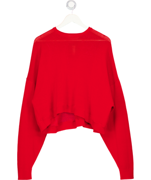 THE FRANKIE SHOP Red Boxy Knit Jumper One Size