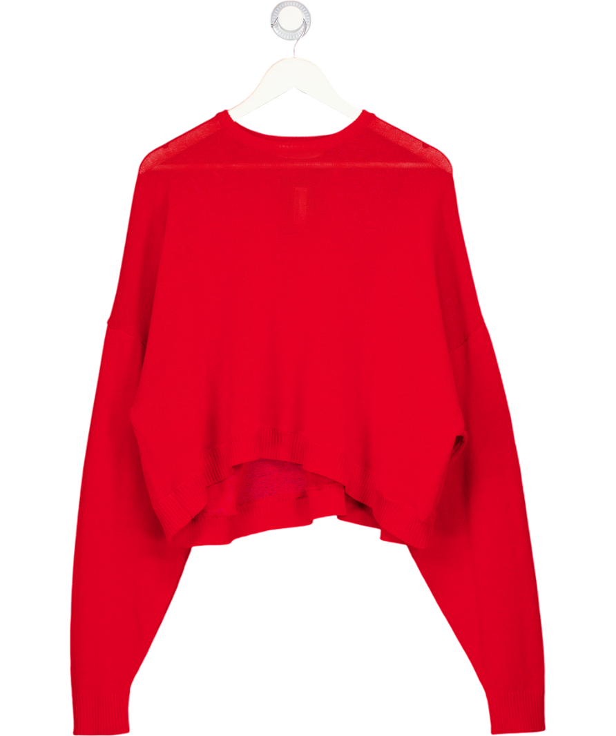 THE FRANKIE SHOP Red Boxy Knit Jumper One Size