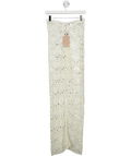 Meshki White Trena Crochet Knit Pants UK XS