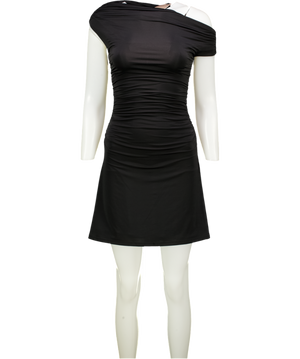 MESHKI Black Clinky Dakoda Off The Shoulder Dress UK XS