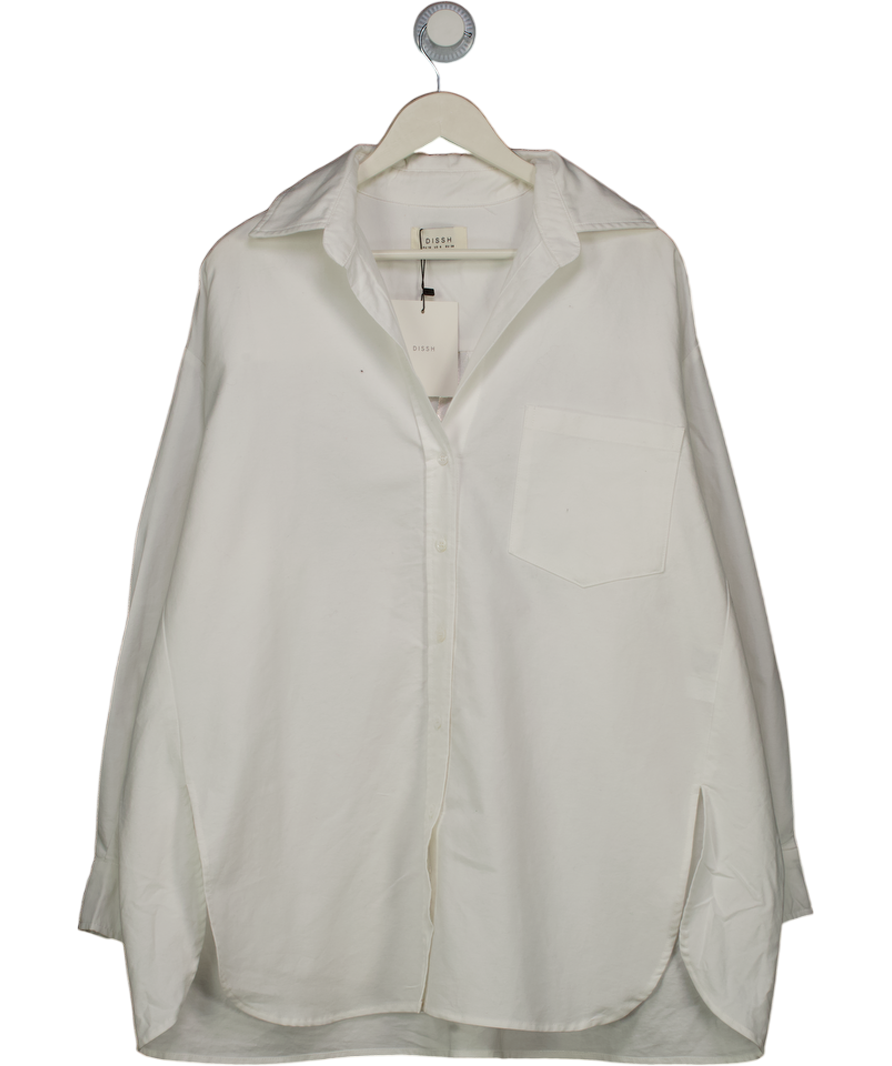 DISSH White Cotton Oversize Shirt UK 10