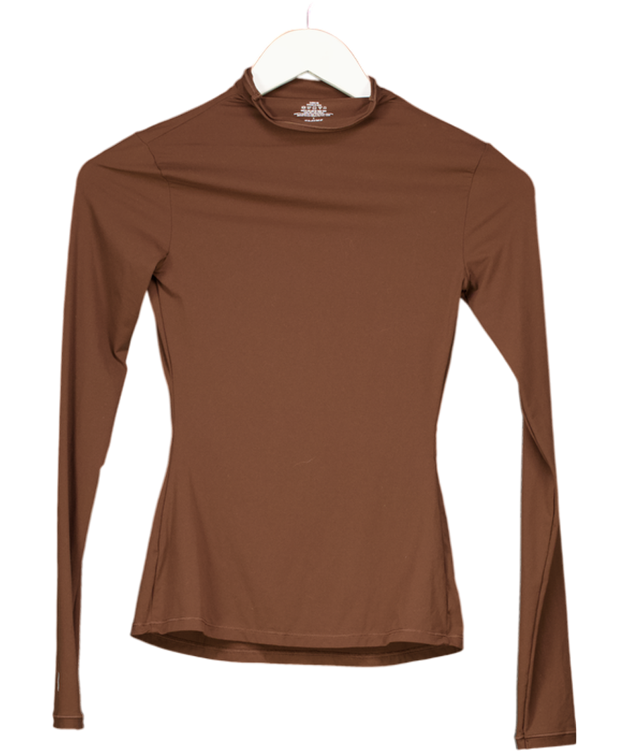 SKIMS Brown Long Sleeve T-shirt UK S