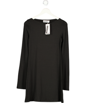 WEEKDAY Black Boatneck Long Sleeve Dress UK S