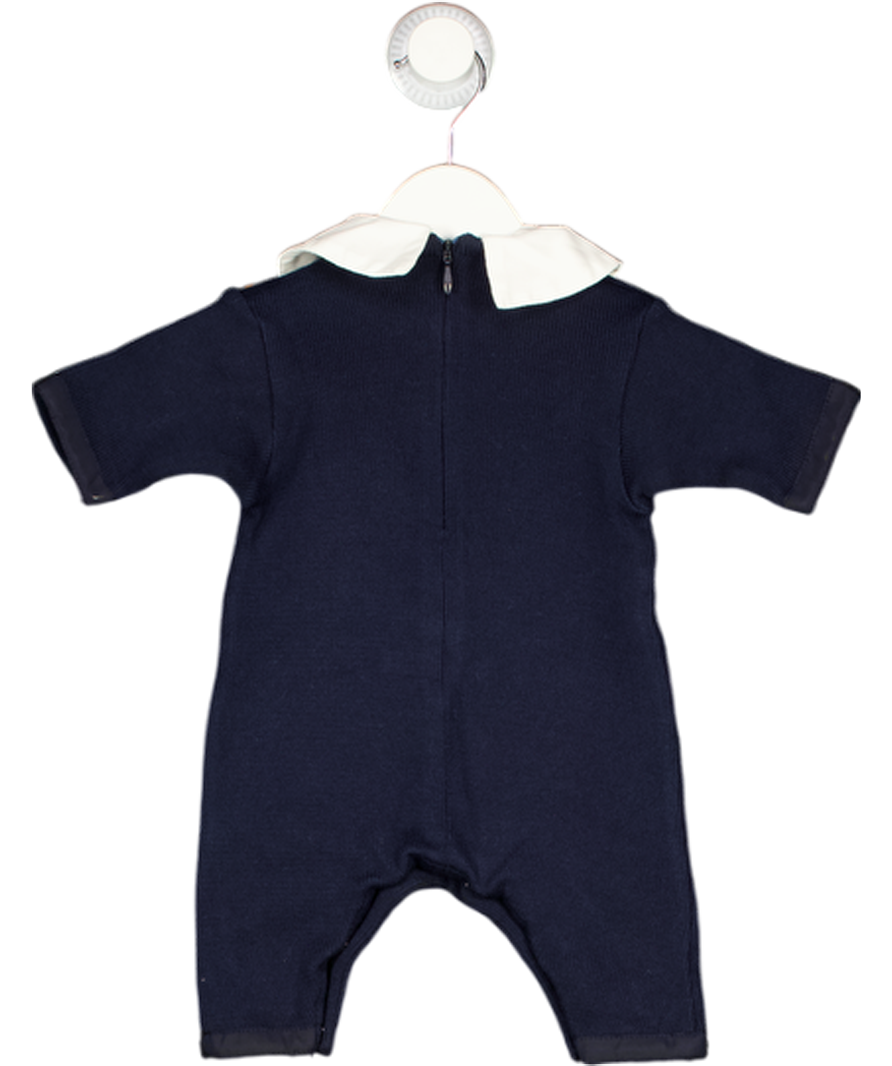 Tati Blue Navy All-in-one Peter Pan Collar 0-3 Months