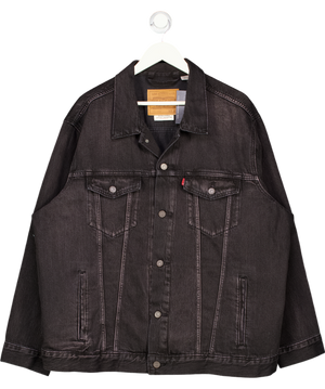 levis Black Relaxed Type Iii Trucker Jacket UK XL