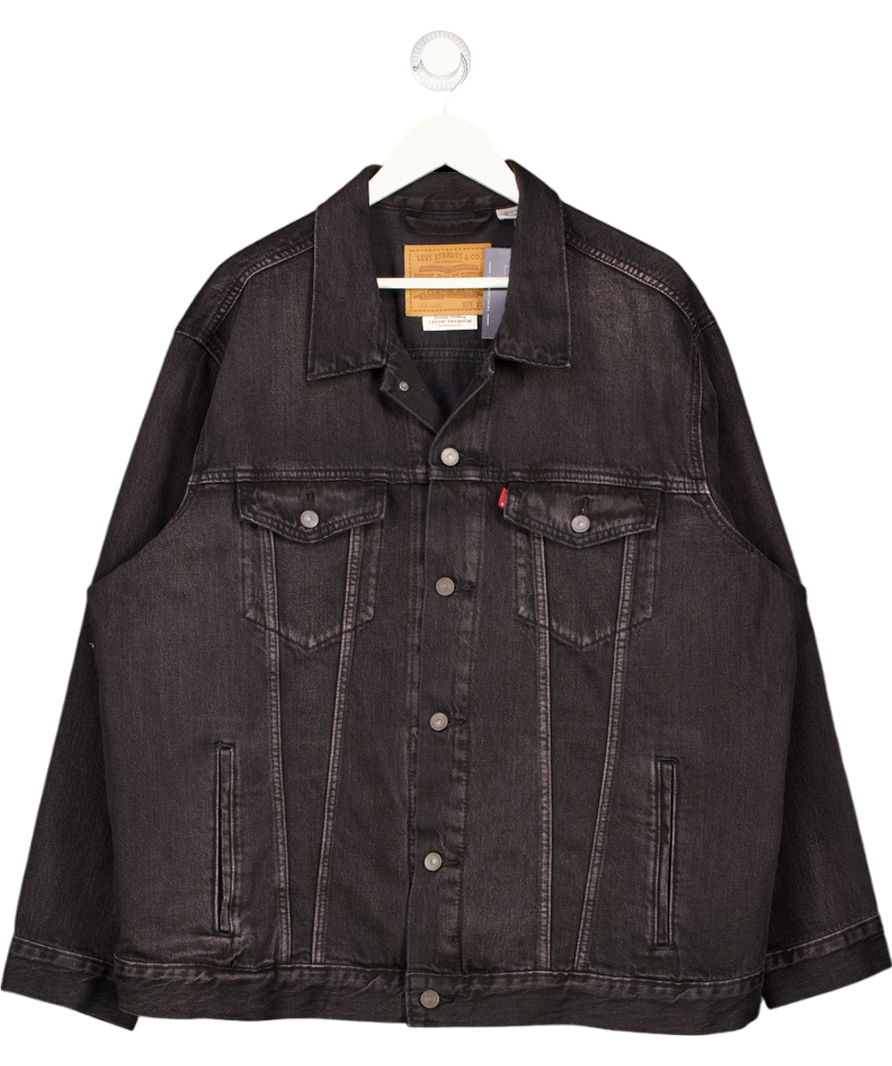 levis Black Relaxed Type Iii Trucker Jacket UK XL