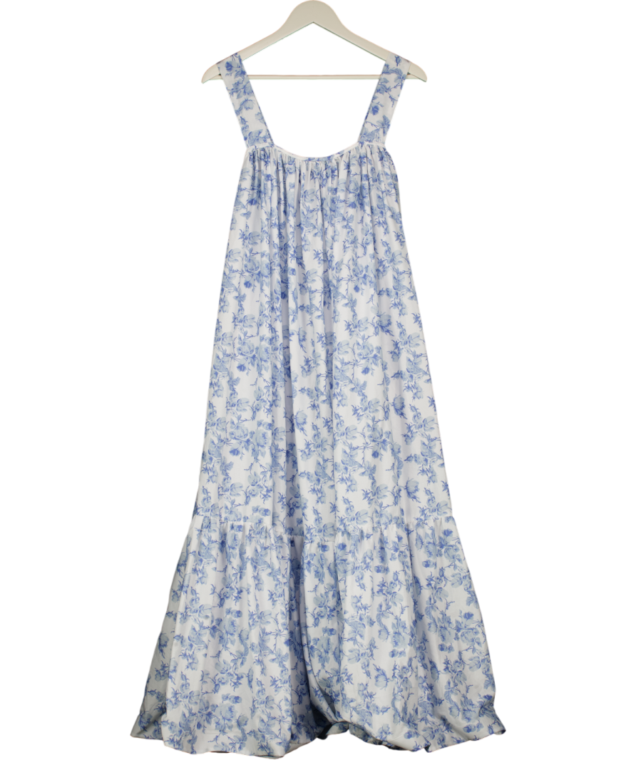 IN THE STYLE X Lorna Lux Blue Floral Maxi Dress UK 10