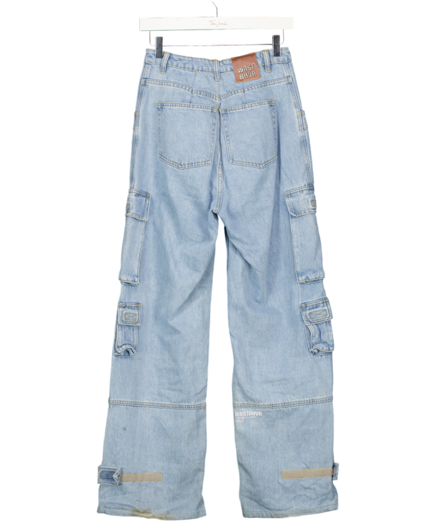 WRSTBHVR Blue Denim Cargo Trousers W29