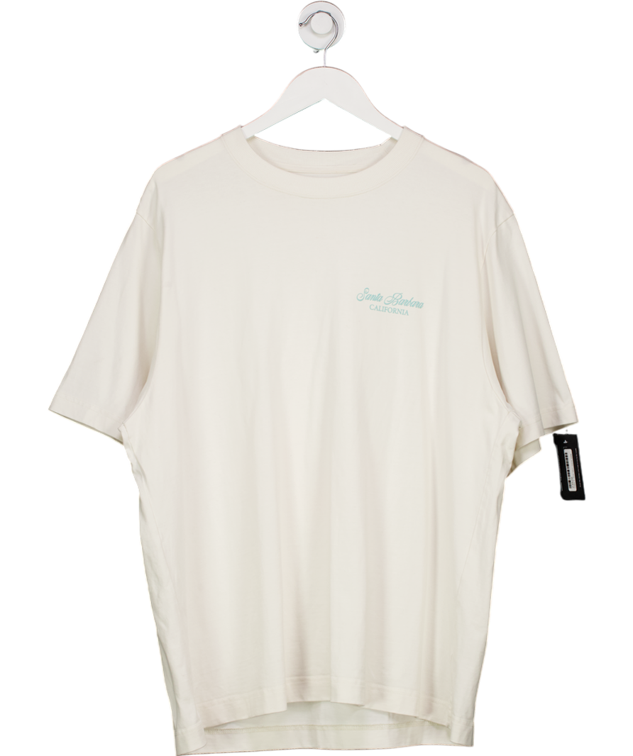 Abercrombie & Fitch Cream Premium Heavyweight 2.0 Graphic Tee UK L