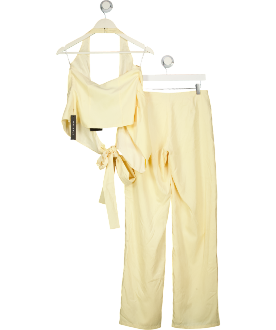 WHITE FOX Yellow Fun In The Sun Hatler Top And Trouser Set UK XS