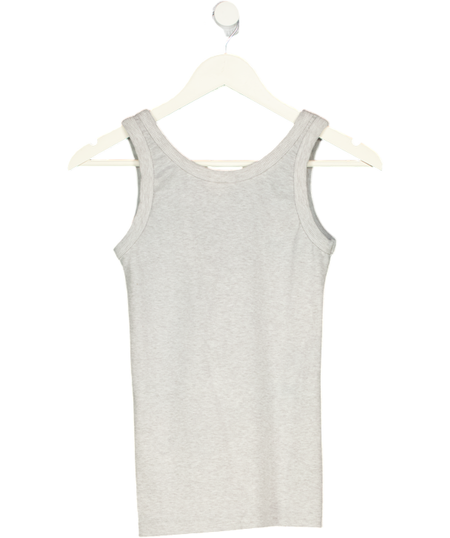 albaray Grey Marl Scoop Rib Vest UK 8