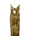 THE NEW ARRIVALS X  Ilkyaz Ozel Brown Leopard Shakti Leopard-print Cotton Corset Dress Fr38 UK 10