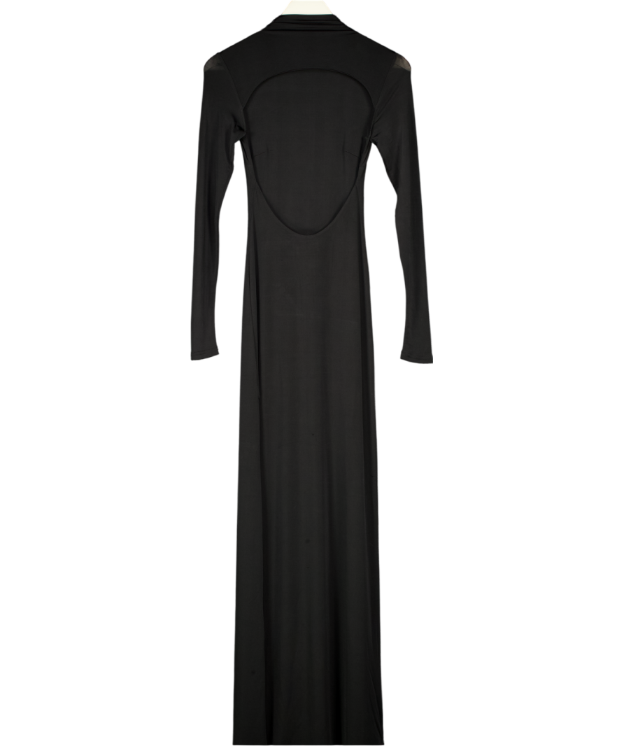 MESHKI Slinky Cut Out Maxi Dress - Black UK XXS