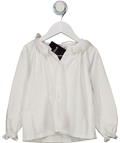 Confiture White Frill Neck And Sleeve Cotton Shirt 6 Years