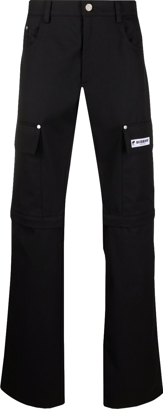 MISBHV Black Organic Cotton-recycled Polyester Blend 2-in-1 Cargo Trousers BNWT UK S