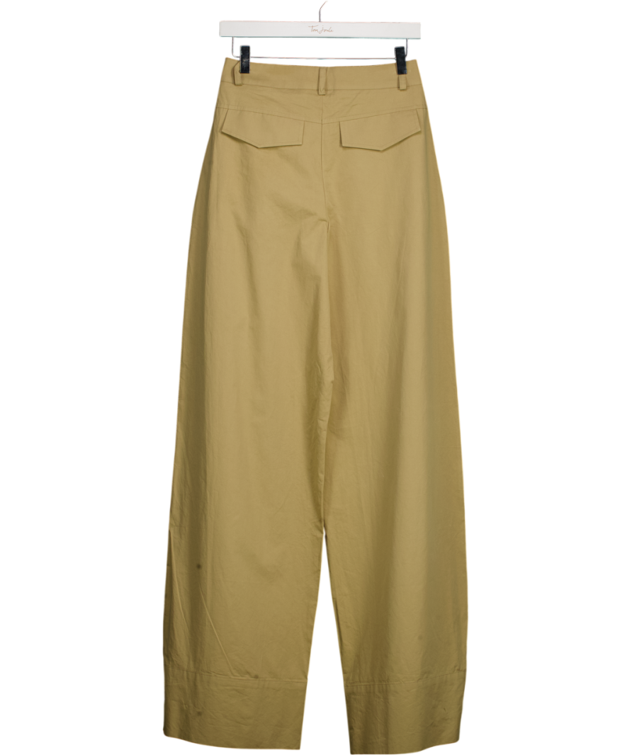 Betone Beige Split Hem Chino Trousers UK S