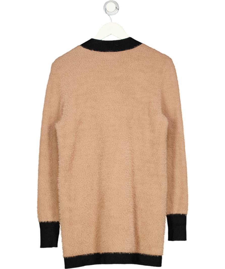 L'AGENCE Camel / Black Elin Four Pocket Cardigan UK XS