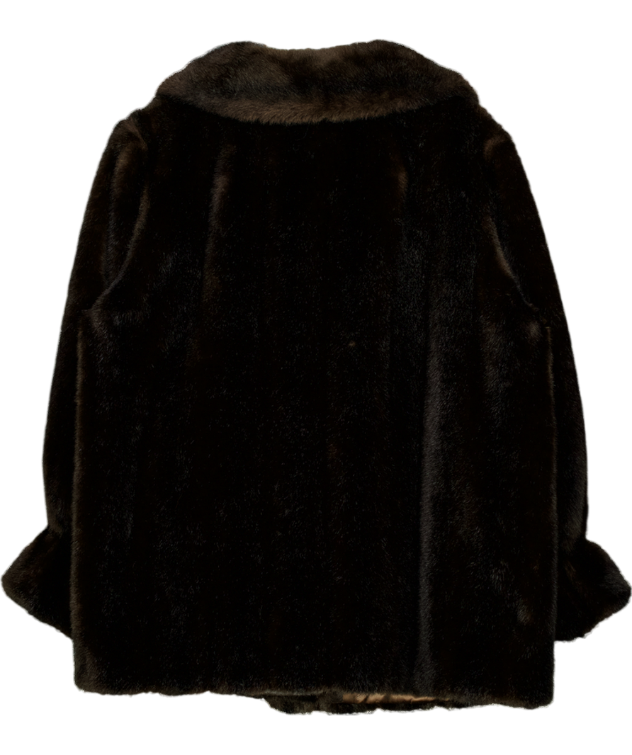 Brown Faux Fur Coat UK XL