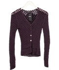 MANGO Black Crochet Knit Evening Cardigan UK M