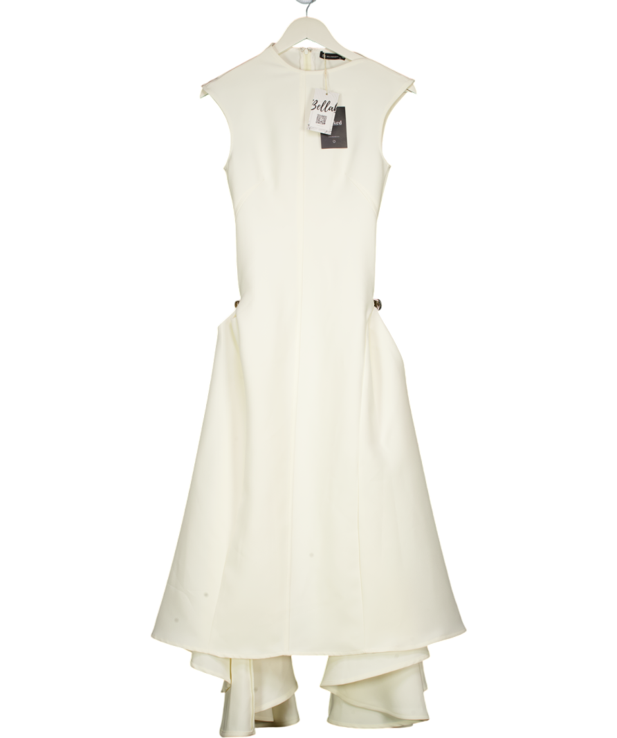 BELLA BARNETT Ivory White Paca Choker Sleeveless Maxi Dress UK XS