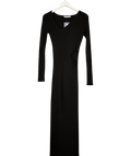 NA-KD Black Asymmetric Cutout Rib Knit Maxi Dress UK S