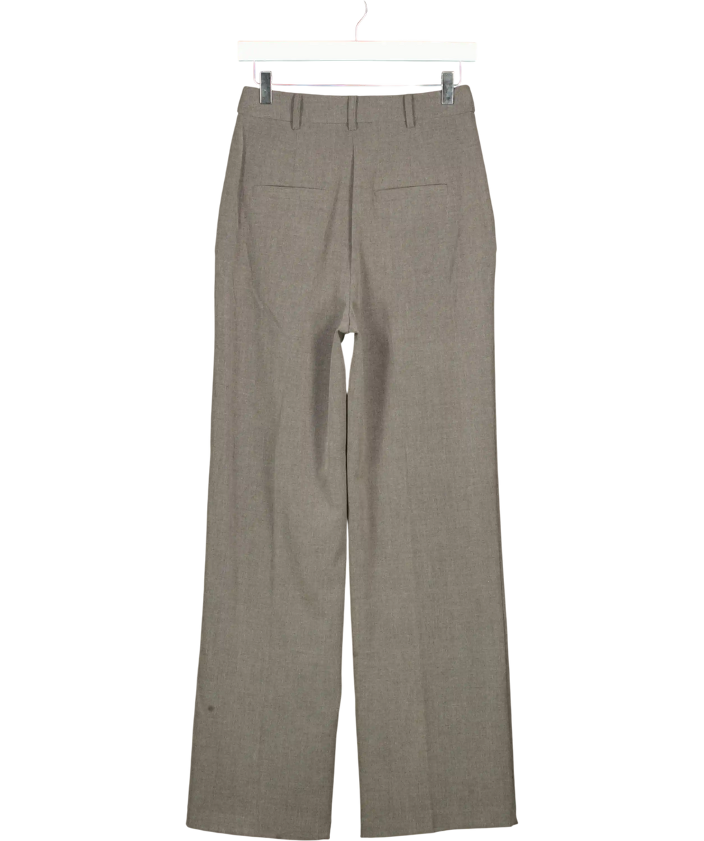 Warehouse Grey Essential Pleat Front Slim Wide Leg Trouser One Size