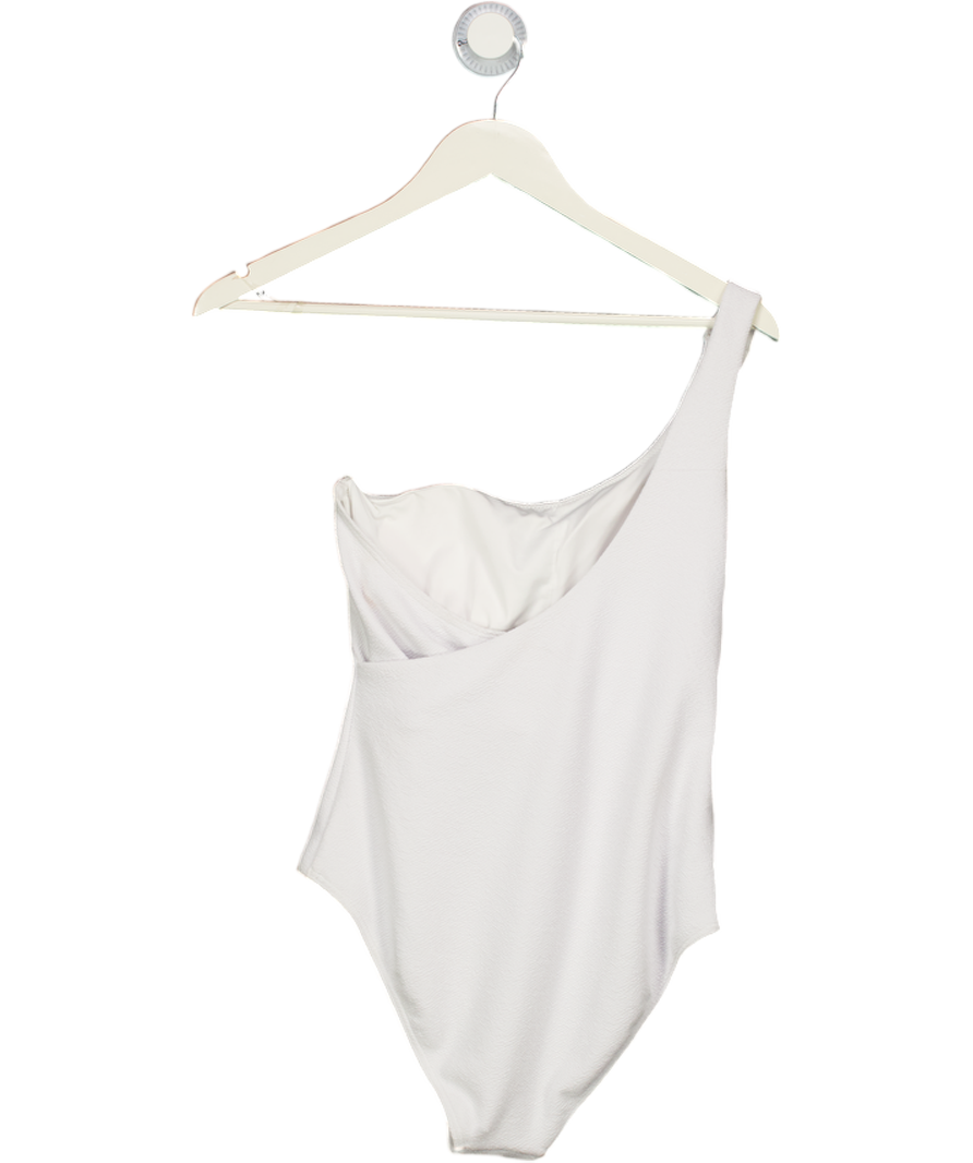 SEA LEVEL AUSTRALIA White La Mer One Shoulder Swimsuit UK 10