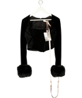 House of CB Catriona Black Velvet Corset UK M
