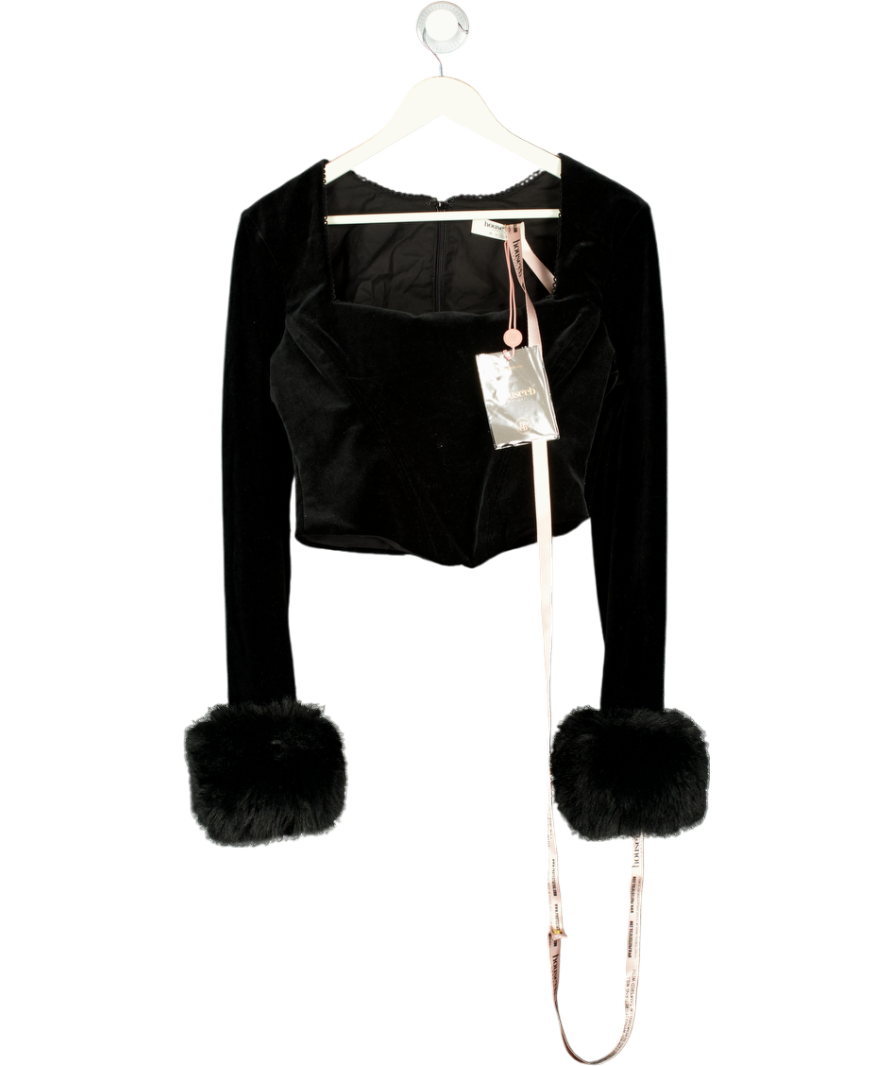 House of CB Catriona Black Velvet Corset UK M