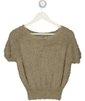 VRG GRL Brown Nadine Knit Top Smoke UK M