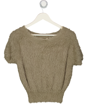 VRG GRL Brown Nadine Knit Top Smoke UK M