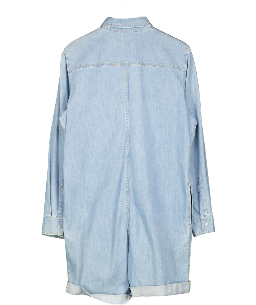 Stella McCartney Light Blue Denim Zip Front Playsuit It42 UK 10