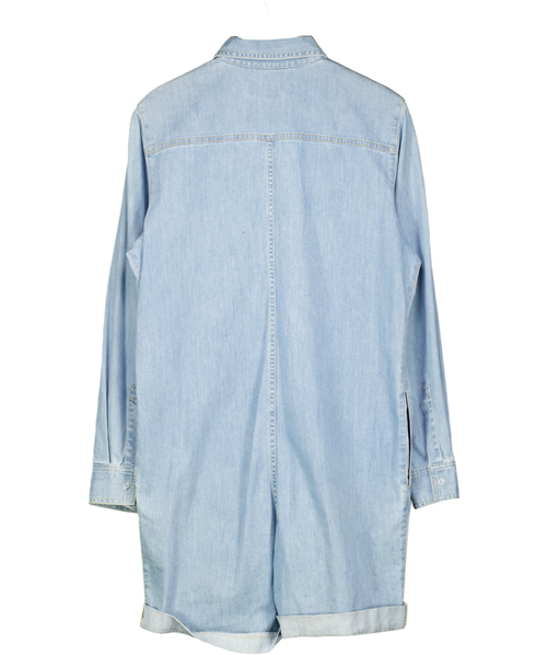 Stella McCartney Light Blue Denim Zip Front Playsuit It42 UK 10