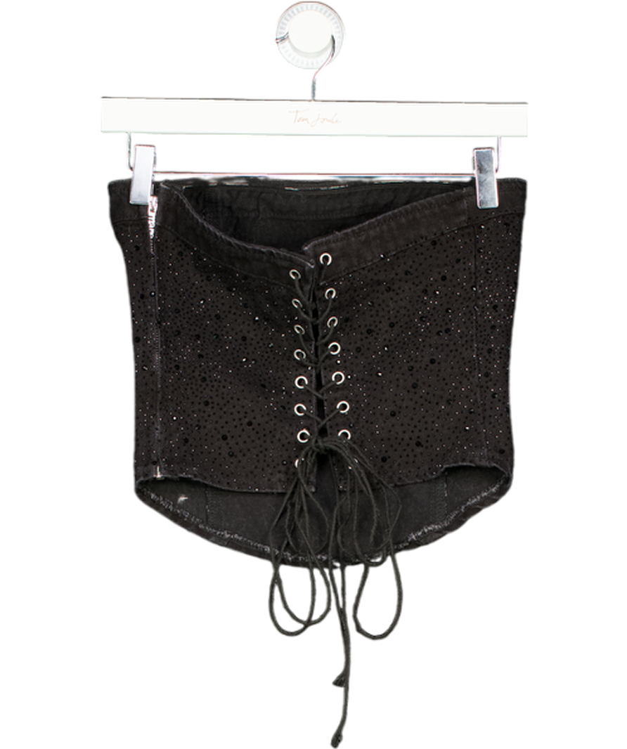 Mars the Label Black Kai Rhinestone Corset UK M