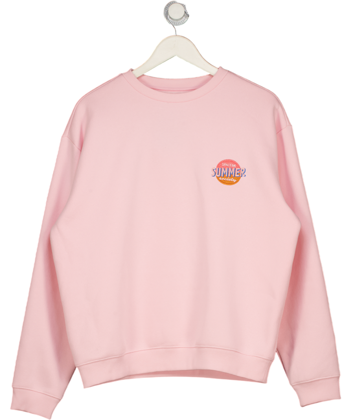 SPACE NK Baby Pink "summer Society" Sweatshirt UK M